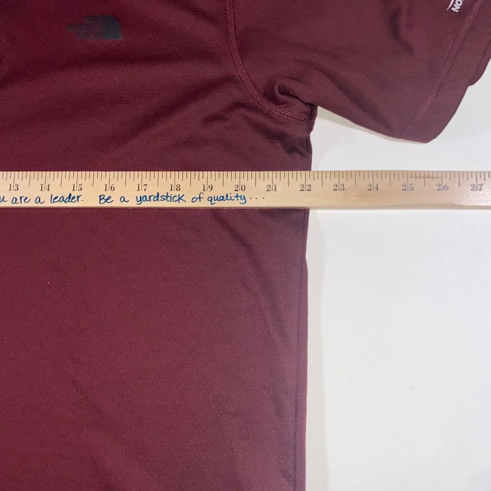 The North Face Mens‎ FlashDry Polo Shirt Burgundy Maroon Large Short Sleeve L